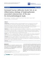 Increased human defensine levels hint at an inflammatory etiology of bisphosphonateassociated osteonecrosis of the jaw: An immunohistological study