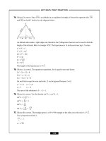 – ACT MATH TEST PRACTICE – 74. Choice f is correct. Since YW is an altitude in an equilateral pptx