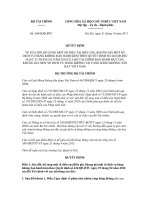 Quyết định số 2604/QĐ-BTC pdf
