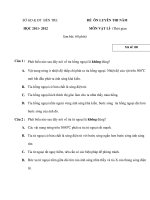 ĐỀ ÔN LUYÊN THI NĂM MÔN VẬT LÍ-Mã đề 188 doc