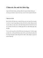 Chăm sóc cho mái tóc khỏe đẹp pptx