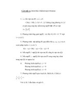 VẤN ĐỀ 11: PHƯƠNG TRÌNH MẶT PHẲNG doc
