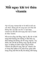 Mối nguy khi trẻ thừa vitamin doc