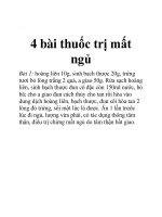4 bài thuốc trị mất ngủ doc
