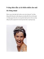 9 công thức dầu xả từ thiên nhiên cho mái tóc bóng mượt doc