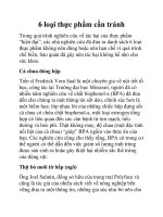 6 loại thực phẩm cần tránh pot