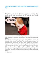 làm thế nào để đối phó với căng thẳng trong học tập