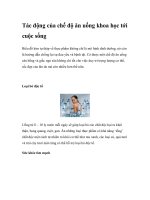 Tác động của chế độ ăn uống khoa học tới cuộc sống pptx