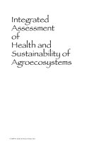 Integrated Assessment of Health and Sustainability of Agroecosystems - Chapter 1 pptx