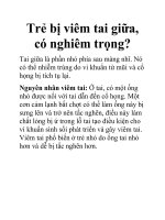 Trẻ bị viêm tai giữa, có nghiêm trọng? ppt