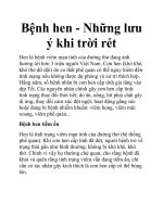 Bệnh hen - Những lưu ý khi trời rét docx