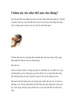 Chăm sóc tóc như thế nào cho đúng? pptx