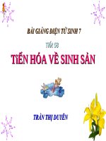 Giáo án điện tử môn môn sinh học: tiến hóa về sự sinh sản của động vật_1 pot