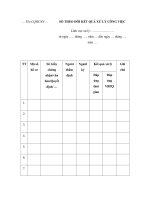 MẪU SỔ THEO DÕI KẾT QUẢ XỬ LÝ CÔNG VIỆC pptx