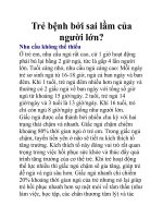 Trẻ bệnh bởi sai lầm của người lớn? pot