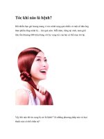 Tóc khi nào là bệnh? pptx