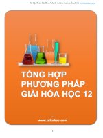 Tổng hợp phương pháp giải hóa học 12 full