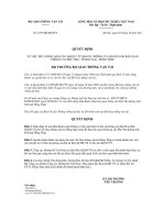 Quyết định số 2197/QĐ-BGTVT pot