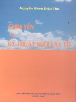 Chim yến và kỹ thuật nuôi lấy tổ part 1 potx