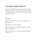 Tạo sự khác lạ bằng các kiểu tóc ppt