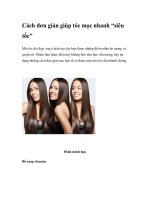 Cách đơn giản giúp tóc mọc nhanh “siêu tốc” ppt