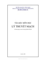 TÀI LIỆU MÔN HỌC LÝ THUYẾT MẠCH