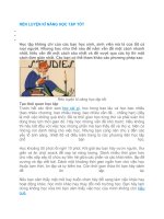 rèn luyện kĩ năng học tập tốt