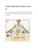 Bí quyết chống lại cơn đói giữa các bữa ăn doc