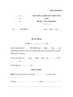 Mẫu QUYẾT ĐỊNH số 05/QĐ-KT pdf
