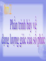 Phần trình bày về  dạng lượng giác của số phức