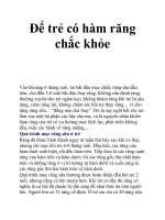 Ðể trẻ có hàm răng chắc khỏe doc