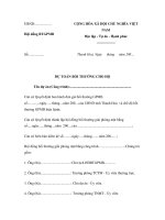 MẪU DỰ TOÁN BỒI THƯỜNG CHO HỘ ppt