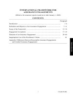 International framework for assurance engagements