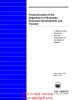 Financial Audit of the Department of Business, Economic Development and Tourism_part1 docx