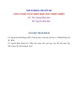 bài giảng thí nghiệm công nghệ hợp chất thiên nhiên