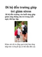 Đi bộ đến trường giúp trẻ giảm stress potx