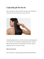 5 giải pháp giữ ẩm cho tóc potx