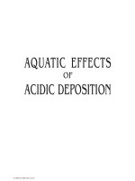 AQUATIC EFFECTS OF ACIDIC DEPOSITION - CHAPTER 1 pptx