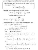 Vận dụng đạo hàm để chứng minh bất đẳng thức ppt