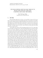 VẬN DỤNG PHƯƠNG PHÁP DẠY HỌC THEO DỰ ÁN ĐỂ DẠY MÔN GIÁO DỤC CÔNG DÂN Ở TRƯỜNG TRUNG HỌC PHỔ THÔNG doc