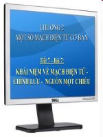 giáo án điện tử công nghệ: một số mạch điện tử pot