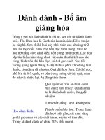 Dành dành - Bổ âm giáng hỏa docx