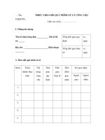 MẪU PHIẾU THEO DÕI QUÁ TRÌNH XỬ LÝ CÔNG VIỆC pptx