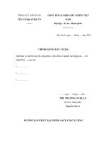 MẪU CHÍNH SÁCH CHẤT LƯỢNG potx