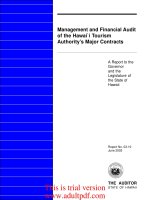 Management and Financial Audit of the Hawaii Tourism Authority’s Major Contracts A Report _part1 ppt