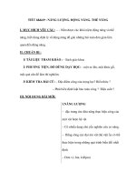 TIẾT 68&69 : NĂNG LƯỢNG. ĐỘNG NĂNG. THẾ NĂNG ppt