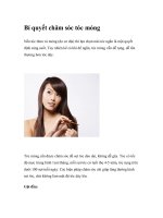 Bí quyết chăm sóc tóc mỏng ppt