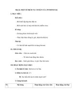 Bài 22: MỘT SỐ DỊCH VỤ CƠ BẢN CỦA INTERNET(tt) ppt