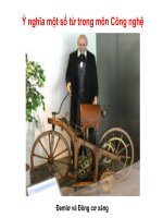 Giáo án điện tử công nghệ: ý nghĩa một số từ trong môn Công nghệ potx