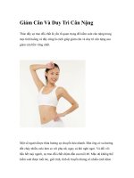 Giảm Cân Và Duy Trì Cân Nặng doc